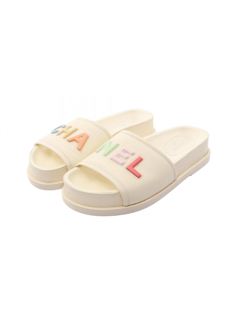 Chanel Logo Sandals Flat Shoes #38 #339407C58B